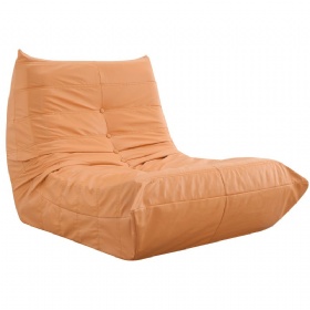 Lazy Sofa Modern Armless Chaise Lounge Chair with Backrest Retro Single-Seat