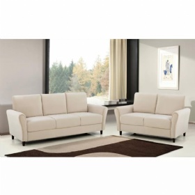 2 Piece Upholstered 3-Seat Sofa and Loveseat Sofa Set Living Room Set