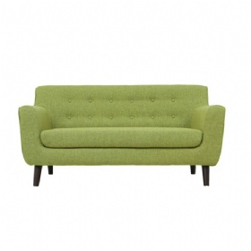 Japanese Style Pull Button Fabric Sofa with Removable Cushions
